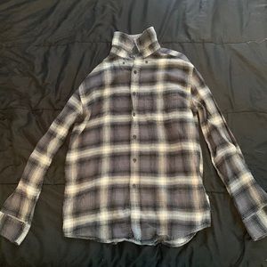 Men’s flannel. Grey, black and white.